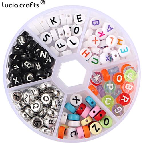 240pcs Acrylic Letter Beads Alphabet Digital Cube Loose Spacer Beads For Jewelry Making Handmade DIY Bracelet Necklace E1032