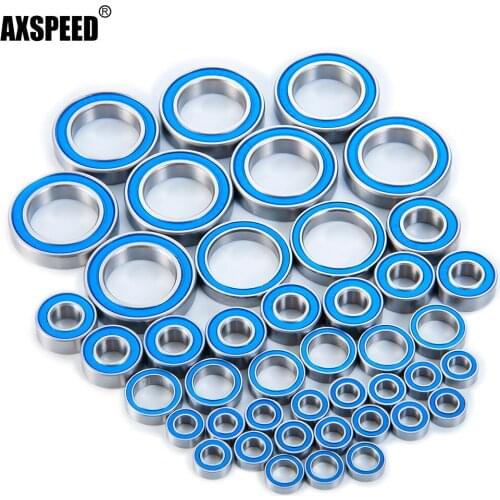 AXSPEED 43Pcs Ball Bearing Kit Chrome Steel Rubber Sealed for Traxxas UDR Pro-Scale Unlimited Desert Racer RC Car Upgrade Parts