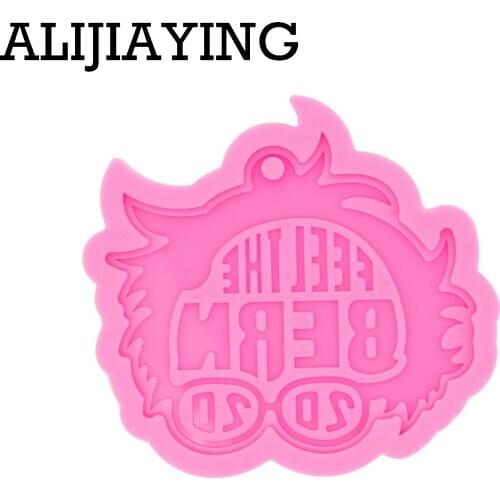 DY0391 Glossy Bernie Keychain Mould Silicone Resin Mold for Epoxy Jewelry Making DIY Crafts Necklace
