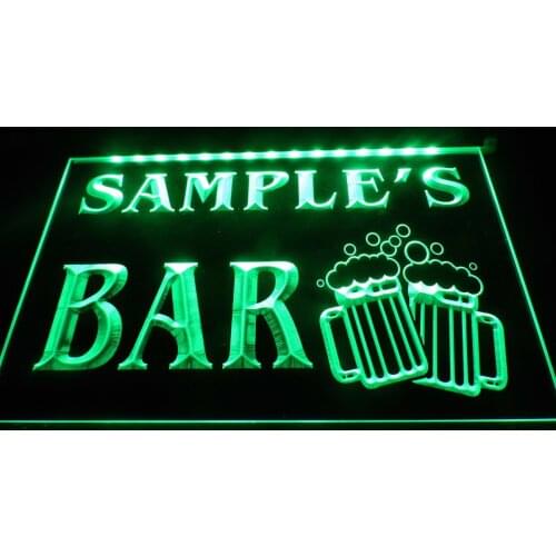 DZ028- Name Personalized Custom Home Bar Beer Mugs Cheers Neon Sign hang sign home decor crafts