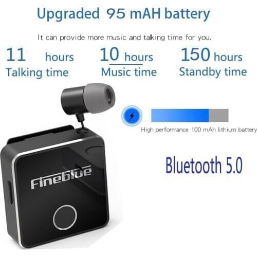 FineBlue F1 Car Wireless Earphones Stereo Sports Mini Bluetooth Headset Microphone Call Handsfree Earphone For XIaomi Huawei