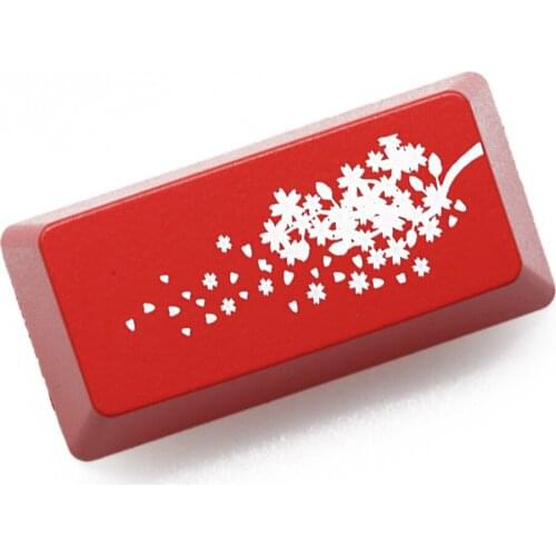 Novelty Shine Through Keycaps ABS Etched Shine-Through sakura black red custom mechanical keyboard enter backspace