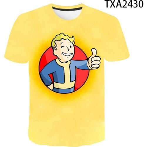 Vault Tec Gaming Video Game Fallout 2021 Tee Tops T Shirts Men Women Children Casual Fashion 3DT-shirt Vault-Tec Boy Girl Kids