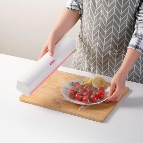 ABS Kitchen Plastic Wrap Cutter Dispenser Food Wrapper Cutter Cling Wrap Dispenser Cutter Cling Film Holder Kitchen Tools