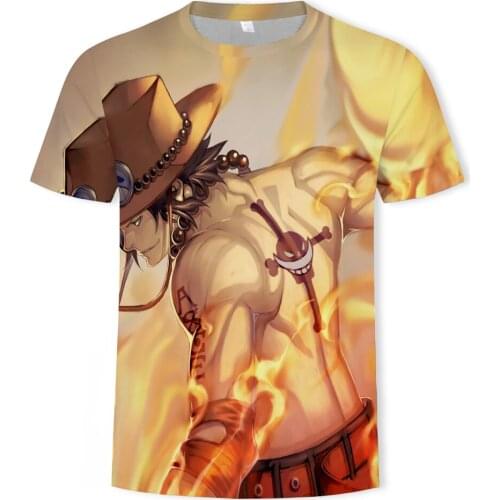 Summer new style 3D anime cartoon boy/girl short-sleeved T-shirt fashion casual pattern T shirt round neck breathable