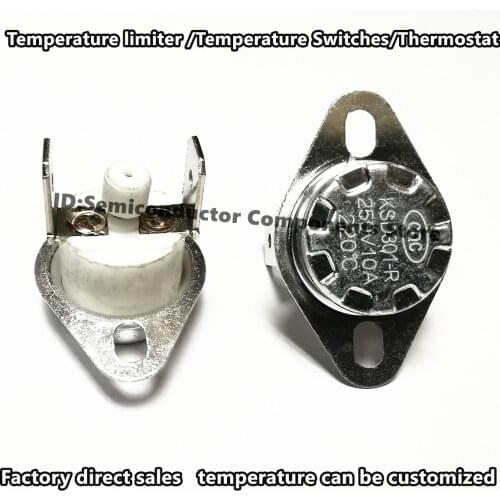 Oil radiator Accessories temperature limiter KSD301-R-G 250V 16A 150C 160degrees KSD302 manual reset temperature control switch