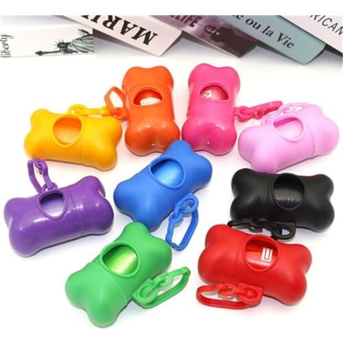 Pet Garbage Bag Storage Box Out Dog Poop Cleaning Storage Bag Bone Plastic Pet Small Dog Outdoor Garbage Poop Dispenser