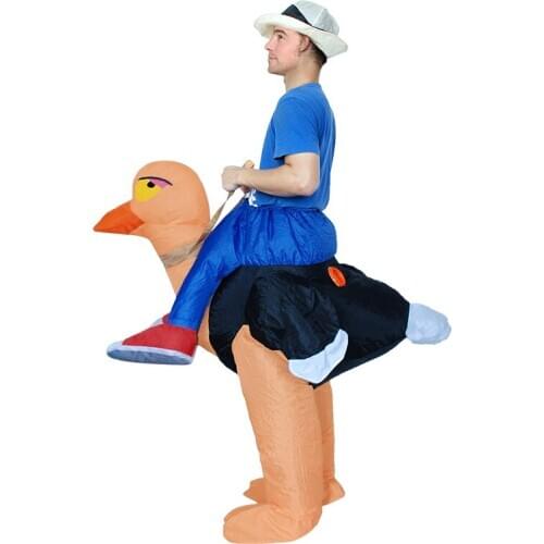 Halloween Outdoor Cosplay Party Carnival Fancy Dress Inflatable Costume Ostrich Adult Kids School Performance Blow Up Clothes
