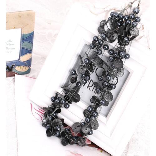 New Fashion Jewelry Necklace Crystal Pearl Coconut Shell Necklace Manufacturer