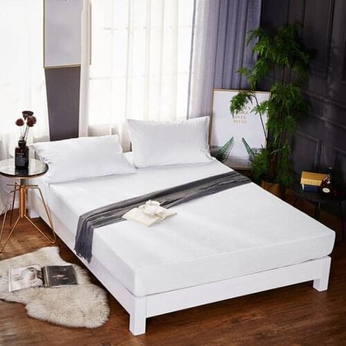 Home Bed Sheet Waterproof Sheet Fitted Sheet Bed Cover Hotel Non-slip Fitted Sheet Elastic Band Mattress Cover Bedding Bedspread