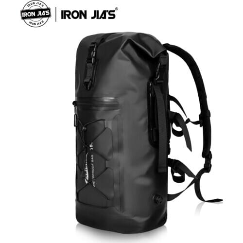 Waterproof Motorcycle Backpack IRON JIAS 500D PVC 35L Capacity Motocross Racing Luggage Motorbike Travel Dry Motorcycle Bag