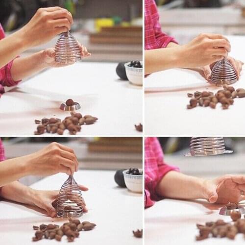 Spring Nut Sheller Walnut Opening Tools Creative Kitchen Accessories Stainless Steel Nut Cracker Portable Home Use Tools