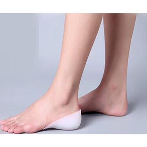 2 Pcs Soft Silicone Gel Insoles for heel spurs pain Foot cushion Foot Massager Care Half Heel Insole Pad Height Increase