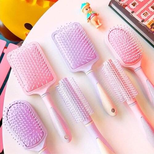 Cute Japanese Korean Airbag Massage Comb Girl Pink Air Cushion Comb Anti-static Long Hair Comb Curly Hair Comb Hairdressing Comb