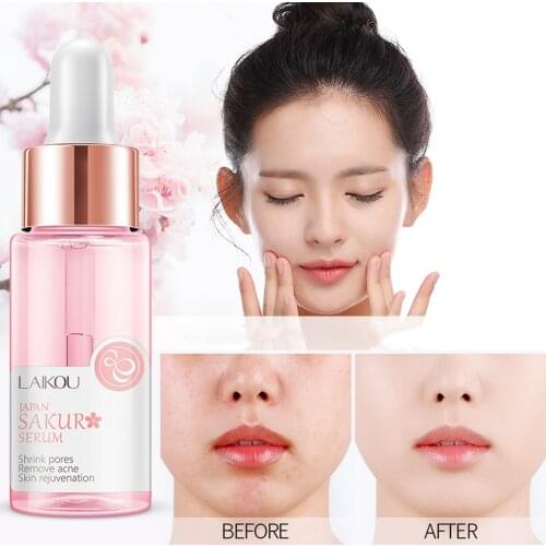 17ML Sakura Serum Nourish Essence Oil Control Brightening Rejuvenation Skin Whitening Serum Skin Care Face Care