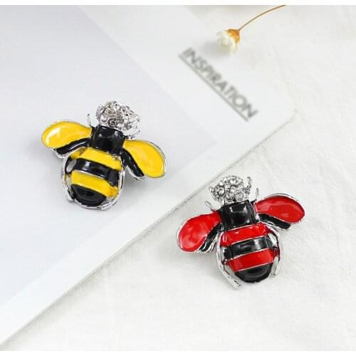 Creative Animal Insect Bee Brooch Womens Fashion Enamel Pins Metal Insect Brooche Banquet Broche Gift Hat Scarf Collar Cuff pins