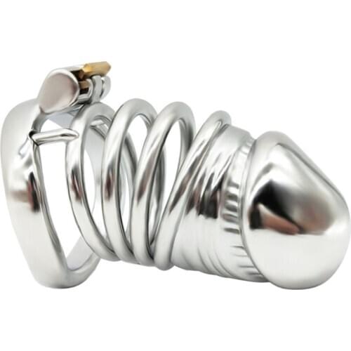 Stainless Steel Chastity Device Penis Lock Cbt BDSM Metal Cock Cage Sex Toys For Men Adult Erotic CB6000s Male Chastity Cage