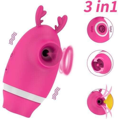 Sucking & Licking Tongue Vibrator Adult Sex Toy for Women Vibrating Nipple G-spot Sucker Clitoris Stimulator Female Masturbation