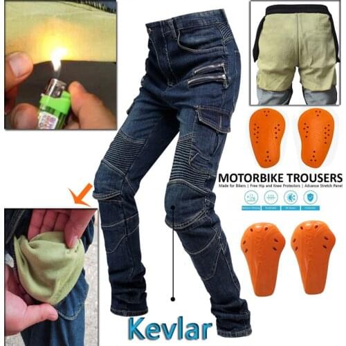 High Quanlity with Pad Aramid men autorcycle riding safety pants/ Motorcycle pants Bicycle Knights pants outdoor sport trousers