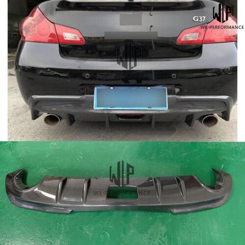 High Quality Carbon Fiber Rear Bumper Diffuser Lip Car body kit For Infiniti G37 Car Styling