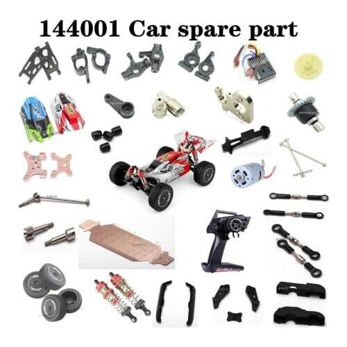 WLtoys 144001 RC car spare part ：vehicle bottom Underside protection motor Reduction gear cover Charging line Pull rod