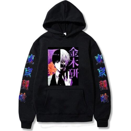 Japanese Popular Anime Tokyo Ghoul Printing Men /women Hoodies Harajuku Pullovers Causla Sweatershirts