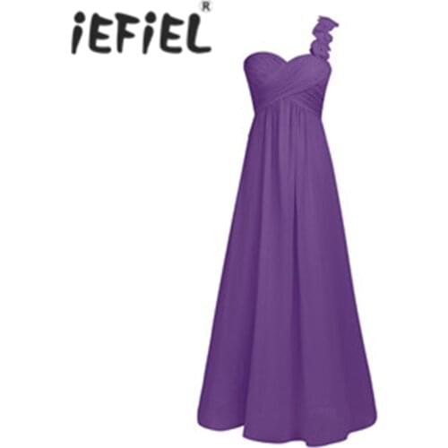 IEFiEL Women Ladies Chiffon Tulle Ball Gowns Dress for Bridesmaid Party Long Prom Floor Length Formal Occasion Summer Robe