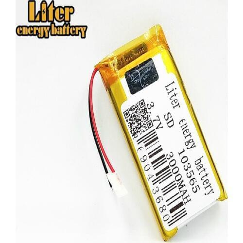 1/2/4Pcs 103565 3.7 V lithium polymer battery 3000 mah DIY mobile power charging treasure battery For DVD GPS Camera E-book