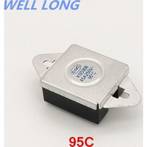 1PCS KSD308 AC250V/45A 95 Celsius series bipolar thermostat Temperature Switch