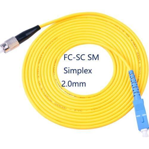 10Pcs/Pack FC/UPC-SC/UPC Singlemode SM Simplex Fiber Optical Jumper Fiber Optic Patch Cord 1m/3m/5m/10m/30m/50m