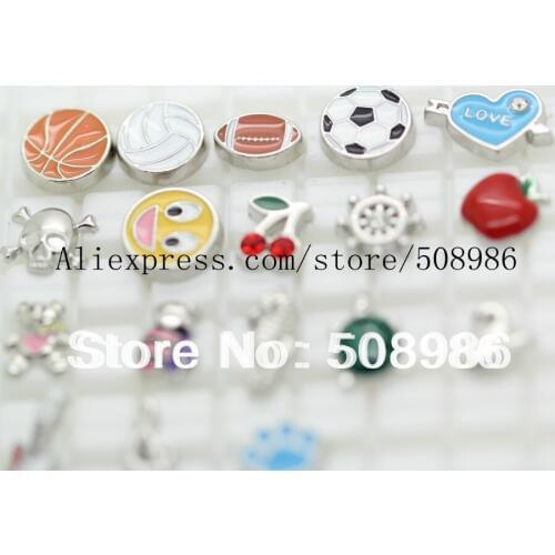 180 pcs Assortment 18 designs floating charms for glass locket,locket not included