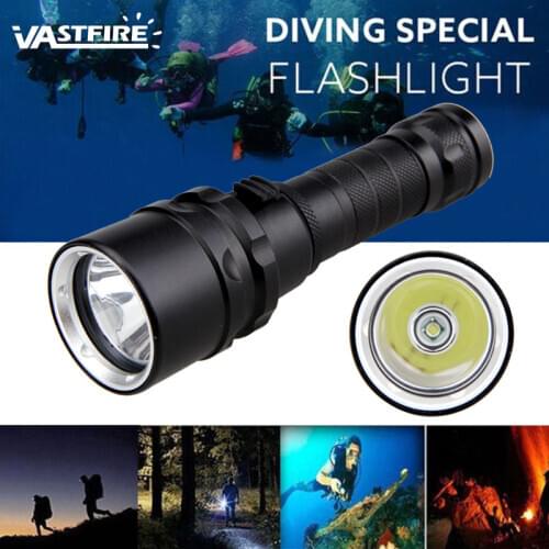2500LM XM-L T6 Diving Scuba Flashlight Torch Underwater 100M Waterproof Rechargeable diver Lantern Torch+18650+USB Charger