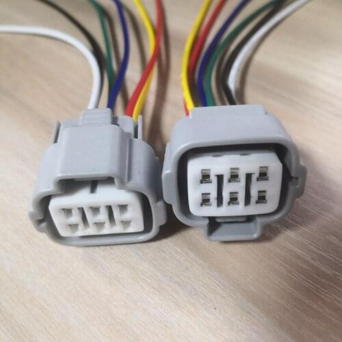 6 Pin/Way Accelerator Pedal Sensor Connector Headlight Plug Wire Harness Cable Pigtail For Toyota 90980-11663 90980-11194