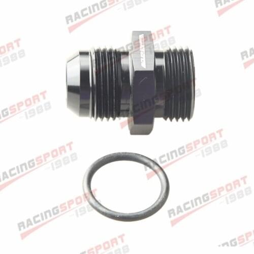 AN-12 AN12 To 1-1/16-12 UNF AN12 With O-Ring Cut Adapter Black