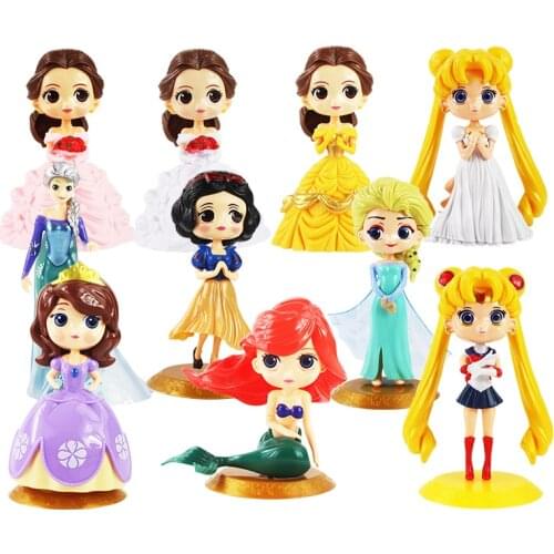 Anime Kawaii Princess PVC Action Figure Collection Model Toys Dolls Brinquedos