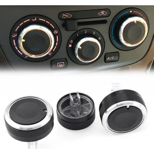 3pcs/set Car styling Air Conditioning heat control Switch knob AC Knob car accessories for Nissan Tiida/NV200/Livina/Geniss