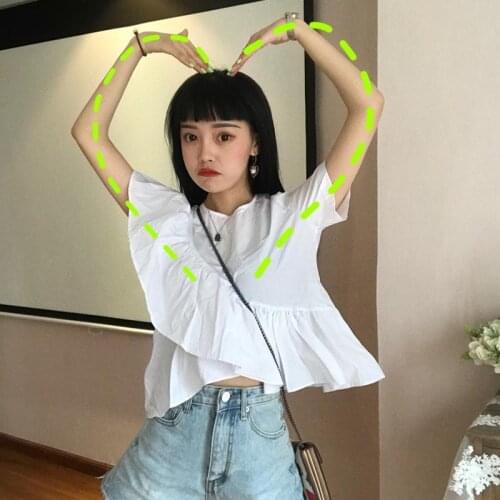 Women Blouse White Short Sleeve Womens Summer 2021 Top Shirt Blusas Mujer De Moda