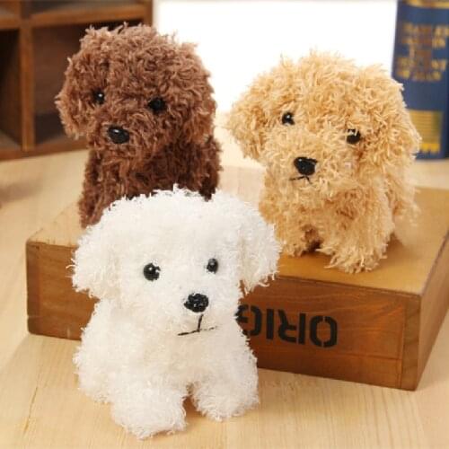 12cm Cute Teddy Dog Plush Keychain Small Pendant Kids Toys Backpack Hangings Stuffed Animals Christmas Birthday Gifts