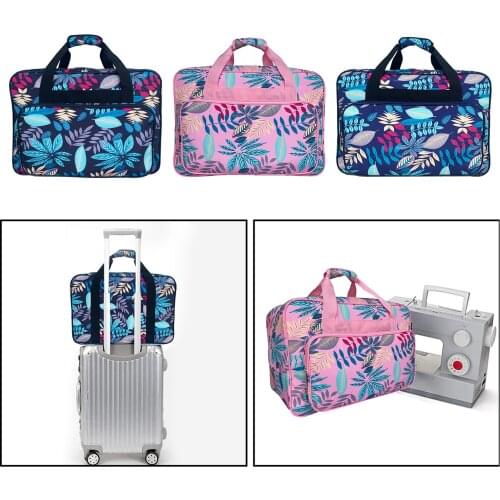 Household Sewing Machine Handbags Crochet Kit Storage Carrying Bags Dustproof Durable Organizer Bags w/Multiple Pocket