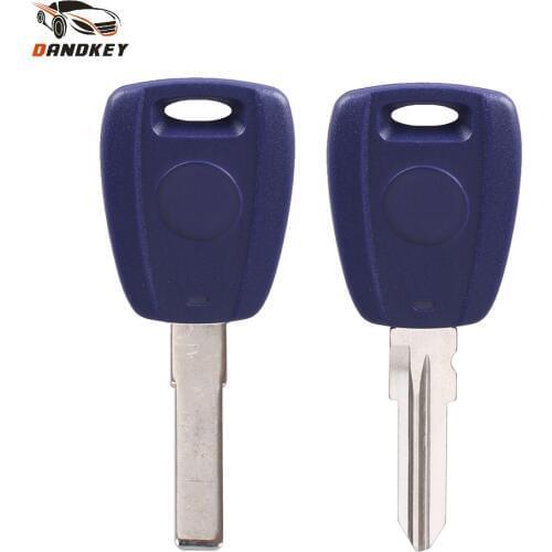 Dandkey Replacement Chip Key Blank Car Key Shell For Fiat 500 Ducato Remote Key Case Cover SIP22/GT15R Blade Without Chip