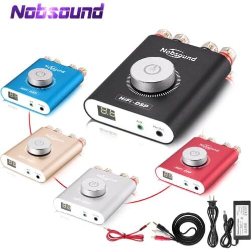Nobsound HiFi NS-20G Mini Bluetooth 5.0 TPA3116 Digital Power Amplifier Hifi DSP Stereo Headphone Amp 100W+100W With Adapter