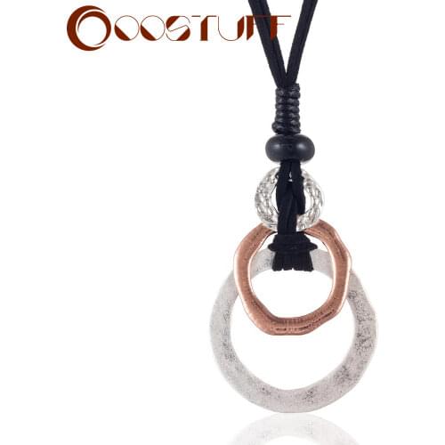 Long Necklace Women with Gold Silver Color Pendant Black Stone necklaces&pendants Wholesale Jewelry collares mujer colar choker