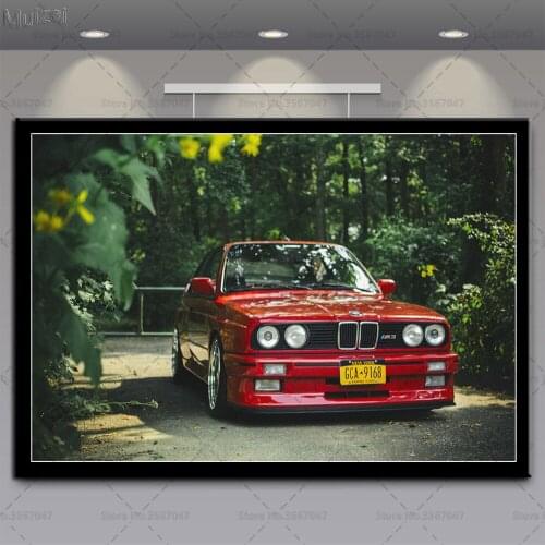 Art Poster M3 BMW E30 Super Racing Car Retro Wall Canvas Painting Pictures Prints for Living Room Home Decor