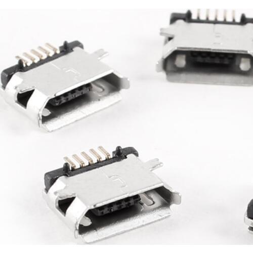 IMC Hot 5 Pcs Micro USB Type B Female Socket 180 Degree SMD SMT Jack