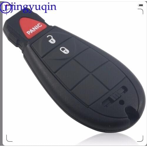 Jingyuqin 10x Intelligent Car Remote Replacement Key Shell 3 Buttons For Chrysler Dodge Jeep key Cover Chrysler 300c