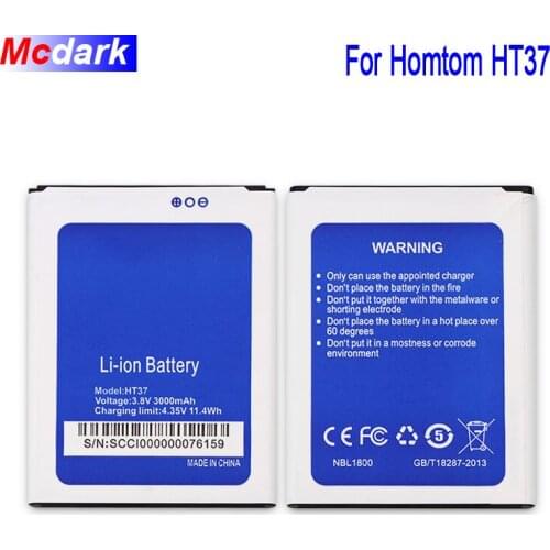 Mcdark 3000mAh Long Time Standy Battery For Homtom HT37 HT37 pro Batterie Bateria Accumulator AKKU ACCU PIL Mobile Phone