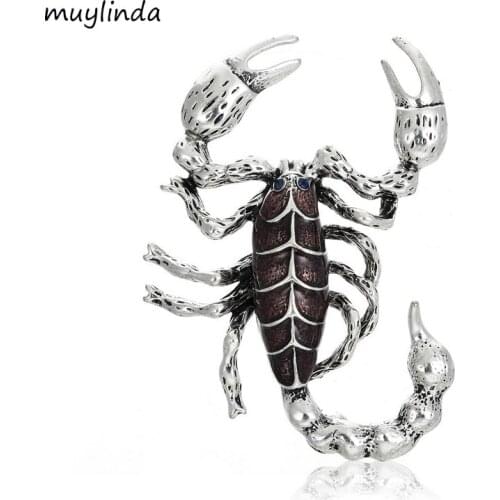 Fashion Scorpion Metal Mini Brooches Pin Men Women Suit Brooch And Pin Broach Metal Buttons Broche Clips Scarf