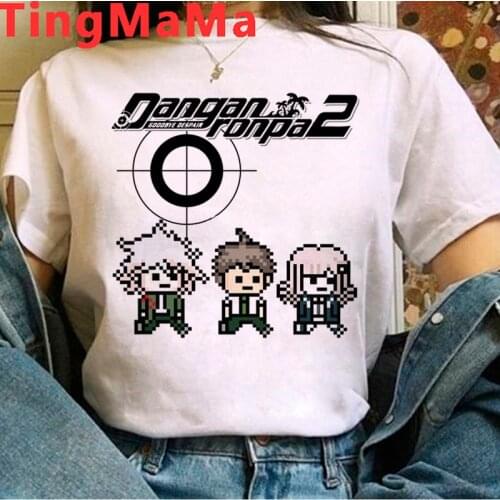 Danganronpa Nagito Komaeda Ouma Kokichi t shirt male couple clothes couple japanese tshirt top tees streetwear ulzzang