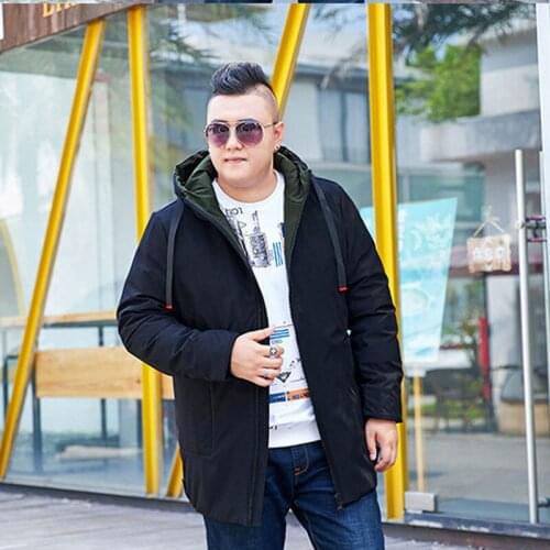 Winter Jacket Men 2020 Winter Large Size L-12XL 13XL Hooded Warm Jacket Fashion Street Loose Short Coat Color Black Army Green