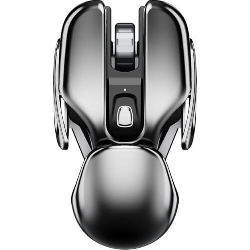 PX2 Metal 2.4G Rechargeable Wireless Mute 1600DPI Mouse 6 Buttons for PC Laptop Computer Gaming Office Home Waterproof Mouse